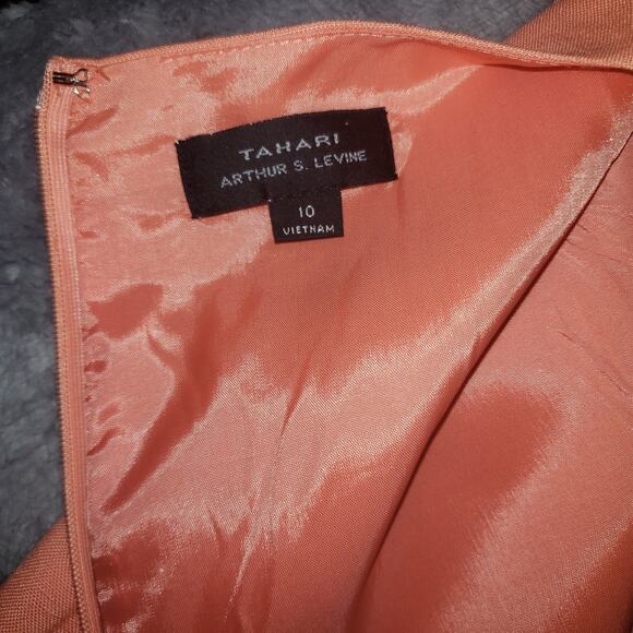 Tahari by Arthur S. Levine Linen Blend Dress Sz 10 Y2K Minimalist Career Style - Picture 3 of 13